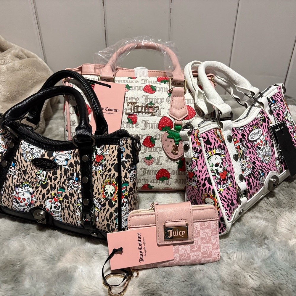 Juicy Couture Pink and Black Satchel Collection - Picture 3 of 3